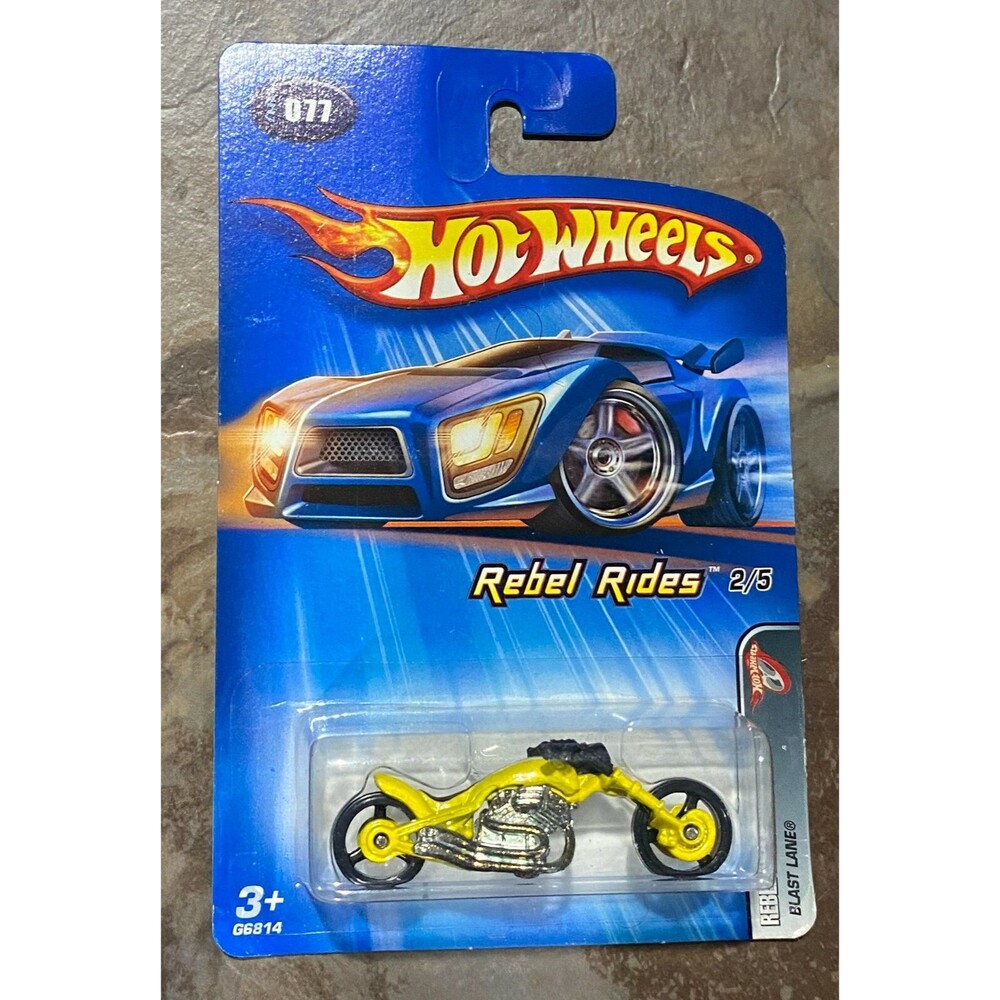 Hot Wheels Rebel Rides Yellow Blast Lane 1:64 Diecast